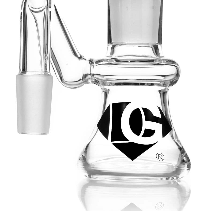 Glass ashcatcher attached to a bong for enhanced smoking experience