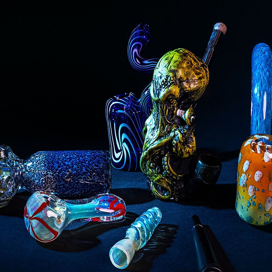Collection of Unique and Artistic Cannabis Bubblers
