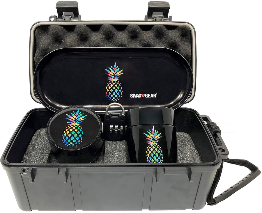 Minimalist design smell-proof stash box for cannabis storage